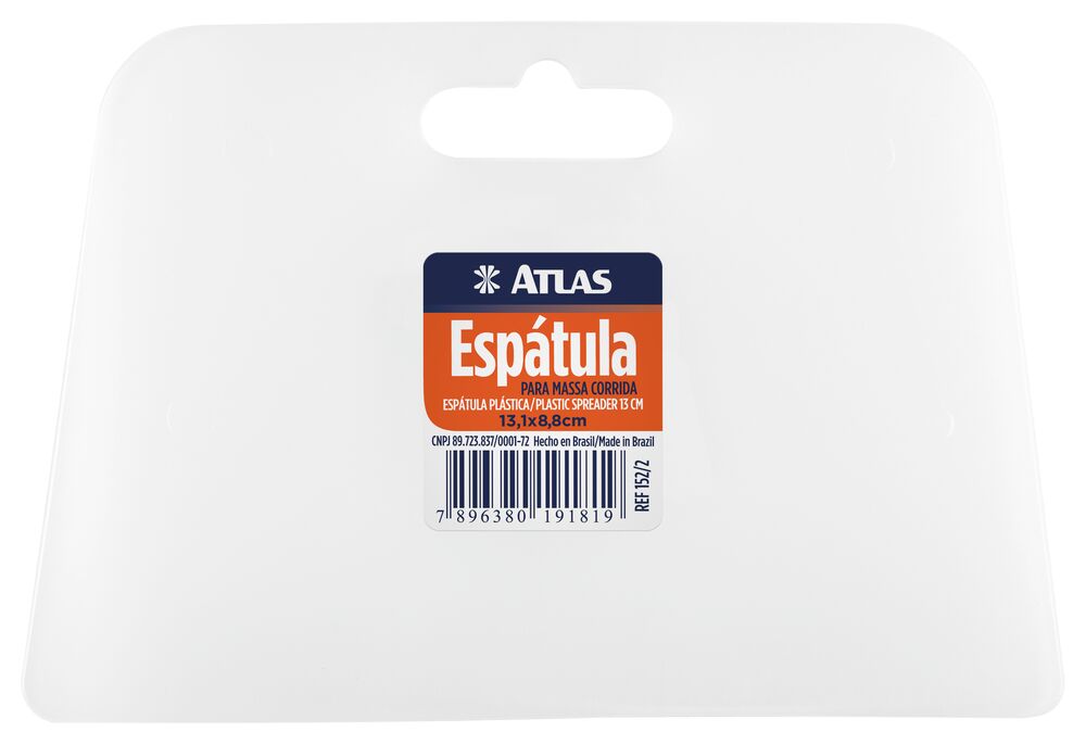 Espátula Plástica 13,1cm  152/2 Branco Atlas