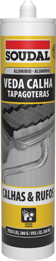 Adesivo Veda Calha Alumínio 260ml/280gr Soudal