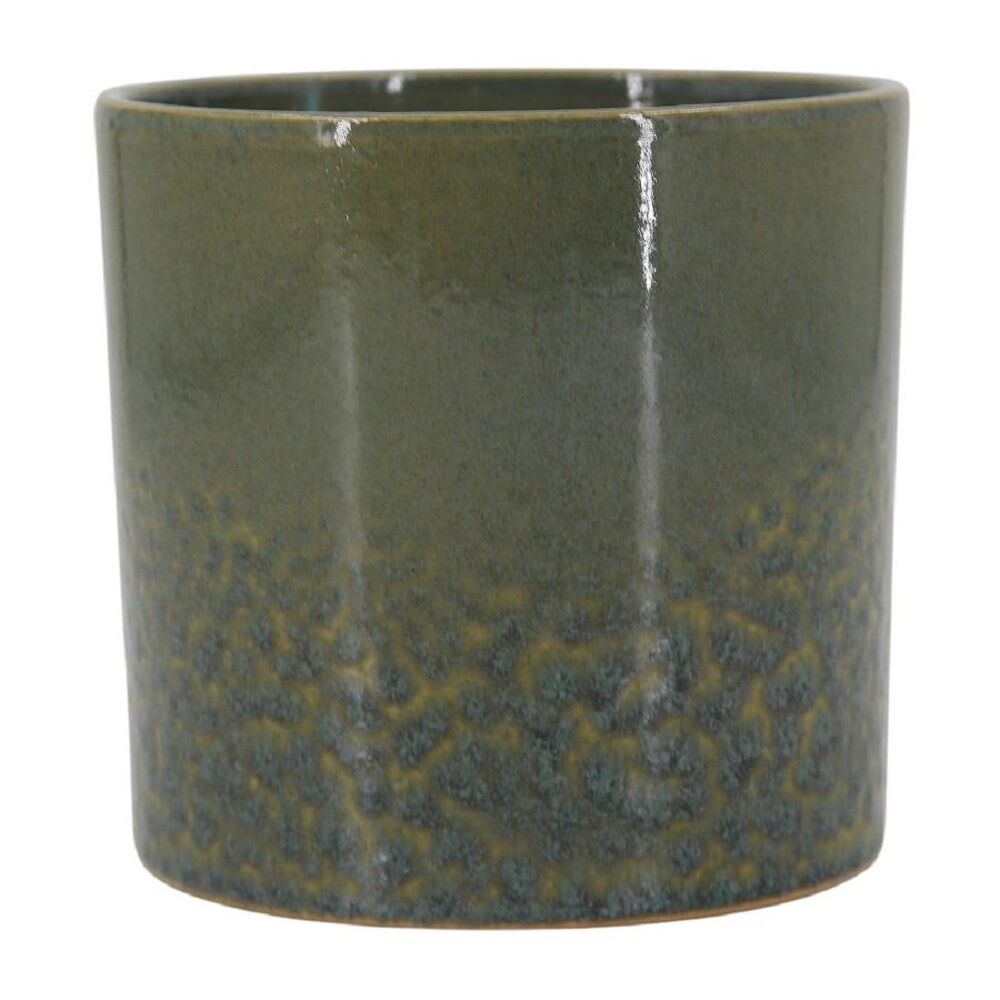 Vaso Sila Cachepo Verde Musgo 16x16x15cm TS Brasil