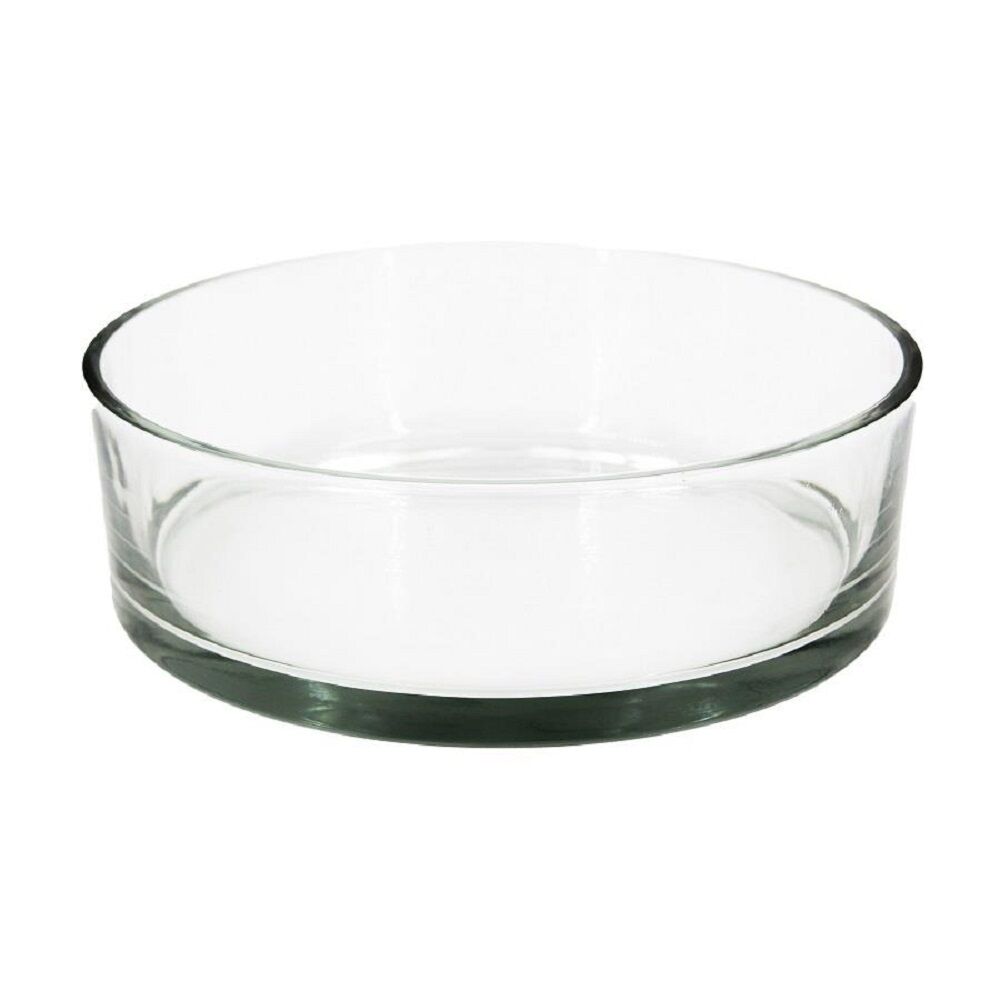 Bacia Cilindro Vidro Transparente 29x29x08cm TS Brasil