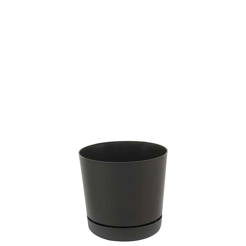 Vaso Plástico Rio Grafite 15x15cm Vasart