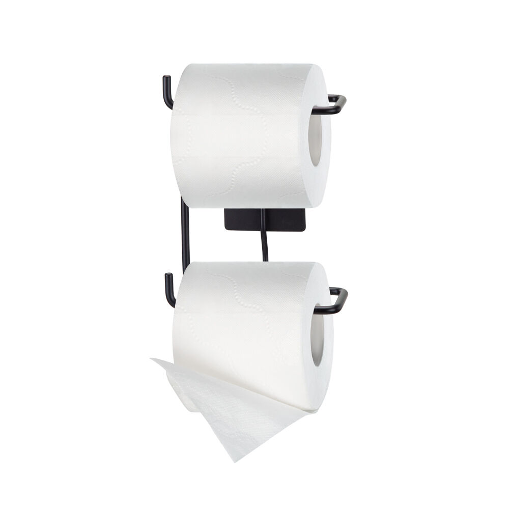 Suporte para Papel Higienico Duplo Com Fita Dupla Face Black Arthi