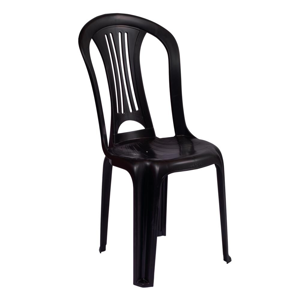 Cadeira Plástico Bistro Preto Mor