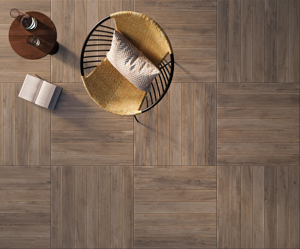 Porcelanato 81cm x 81cm Deck Canela Ext Marrom Extra Portobello