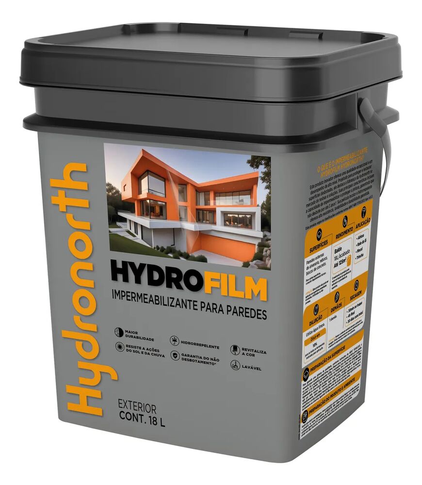 Resina Parede Incolor Hydrofilm 18l Hydronorth