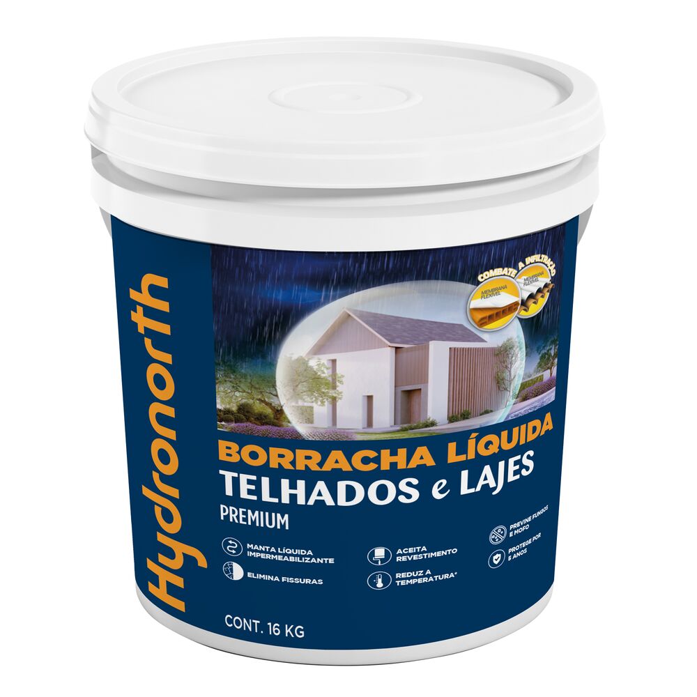 Tinta Telha 16kg Impermeabilizantes Alumínio Fosco Hydronorth