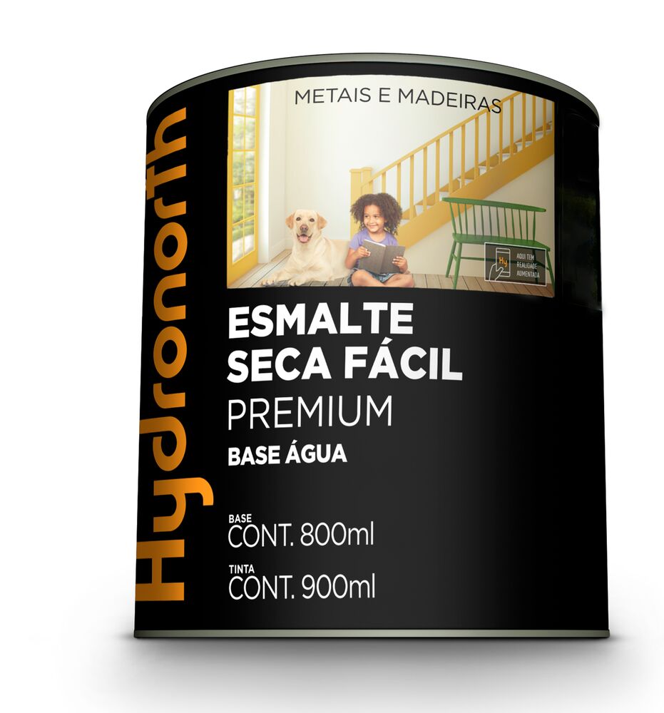 Tinta Esmalte 900ml Branco Neve Acetinado Hydronorth