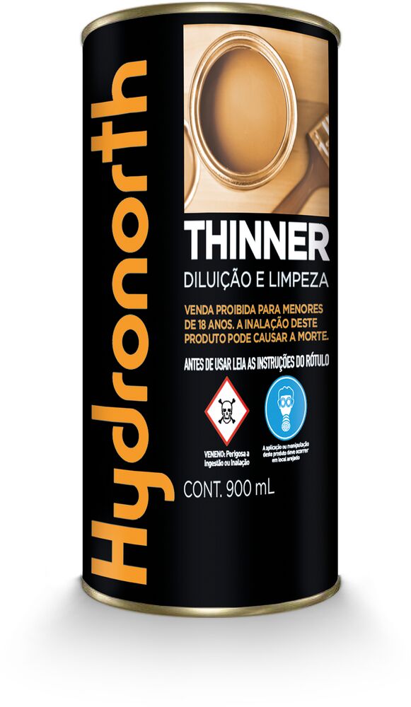 Thinner 900ml Solvente Diluente Incolor Hydronorth