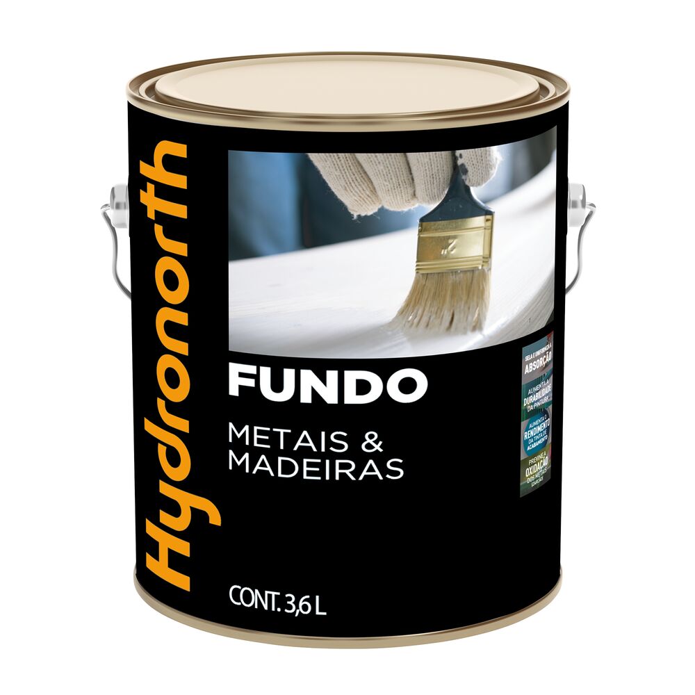 Fundo P/madeira e Gesso 3,6l Solvente Co Branco Hydronorth