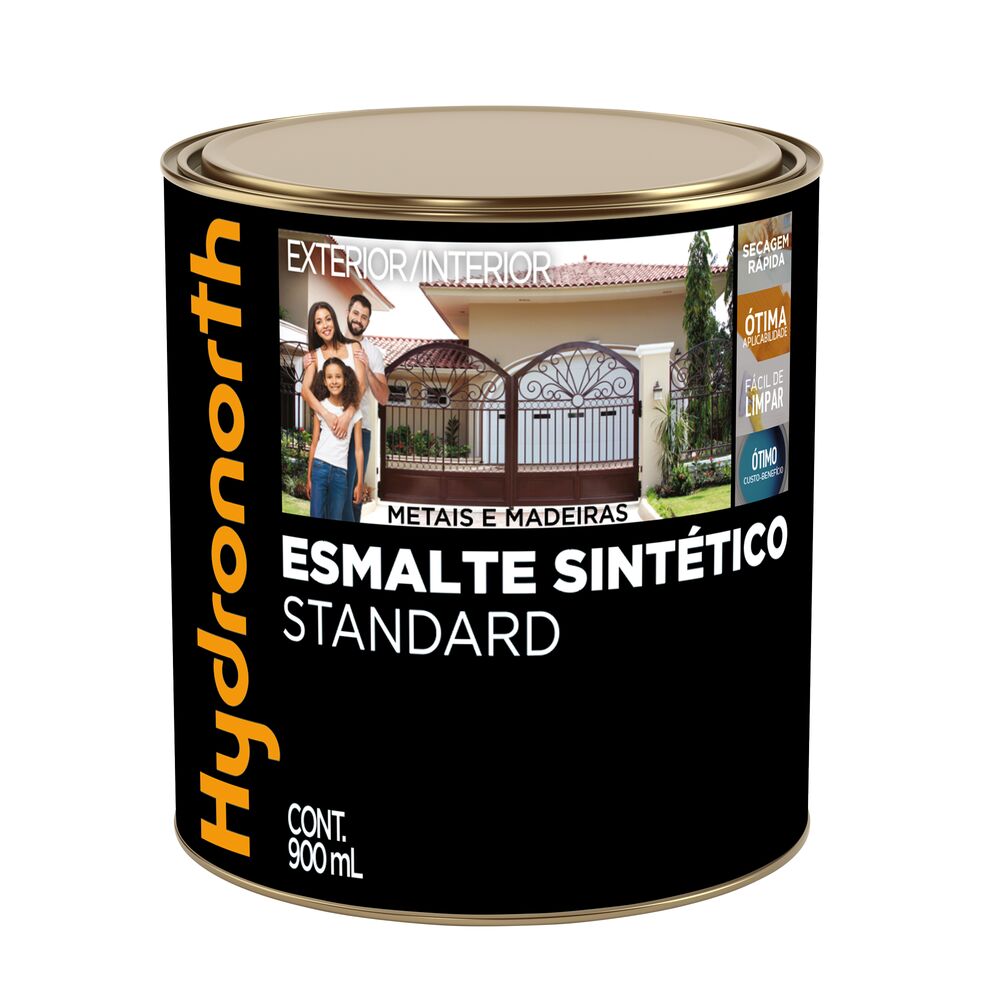 Tinta Esmalte 900ml Preto Fosco Hydronorth