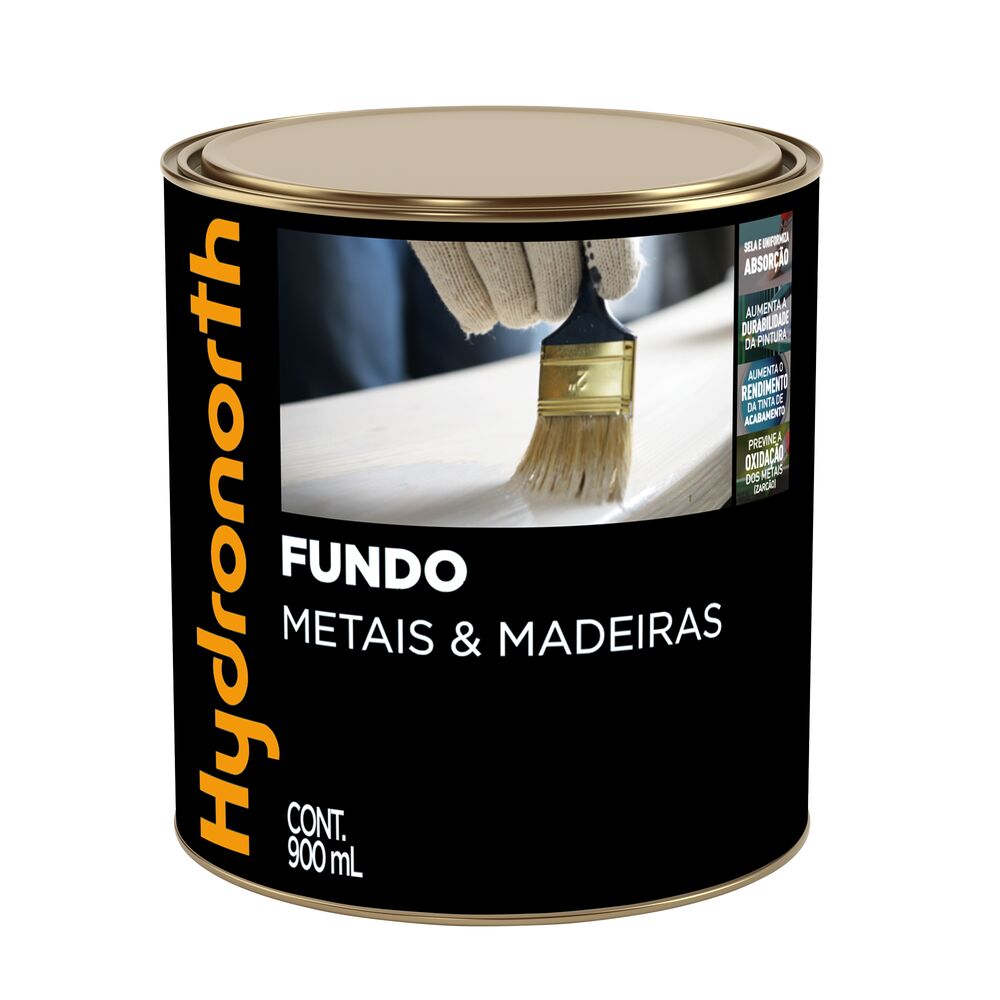 Fundo P/madeira e Gesso 900ml Solvente C Branco Hydronorth