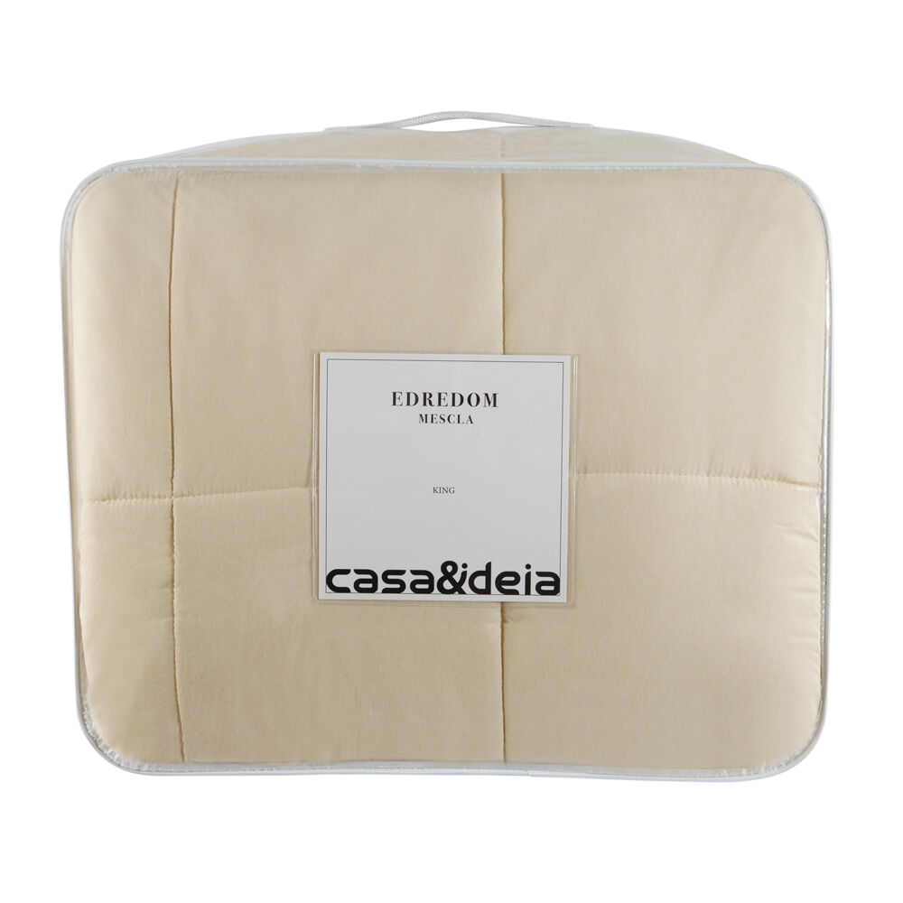 Edredom King Mescla Bege Casa&Ideia