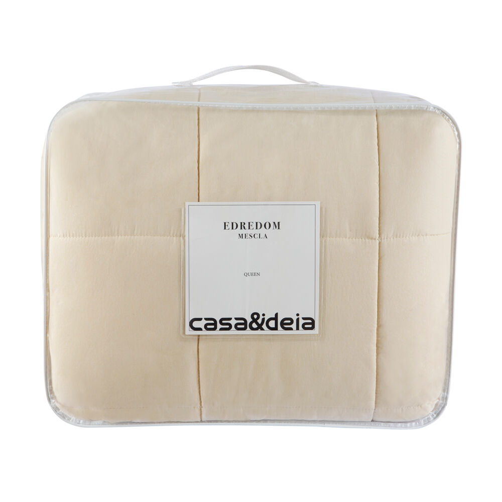 Edredom Queen Mescla Bege Casa&Ideia