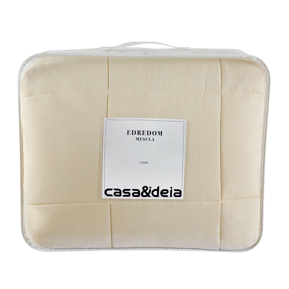 Edredom Casal Mescla Bege Casa&Ideia