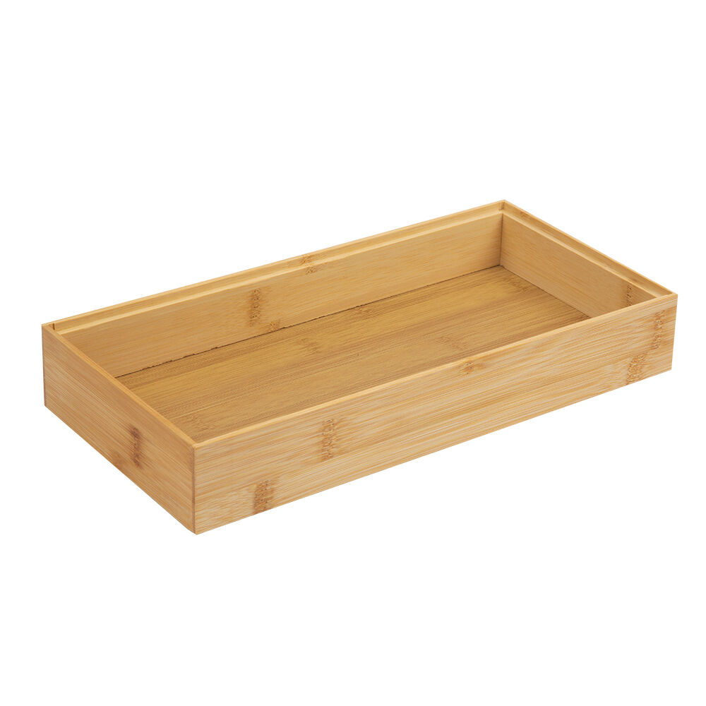 Bandeja 30,5CM X 15,2CM X 5CM Bambu Madeira Casa&Ideia