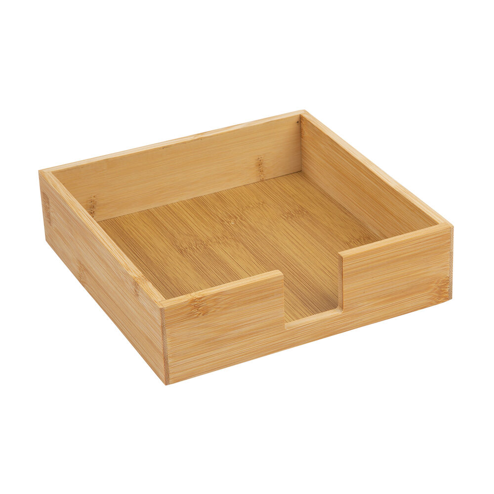 Bandeja 20,3CM X 20,1CM X 5,5CM Bambu Madeira Casa&Ideia