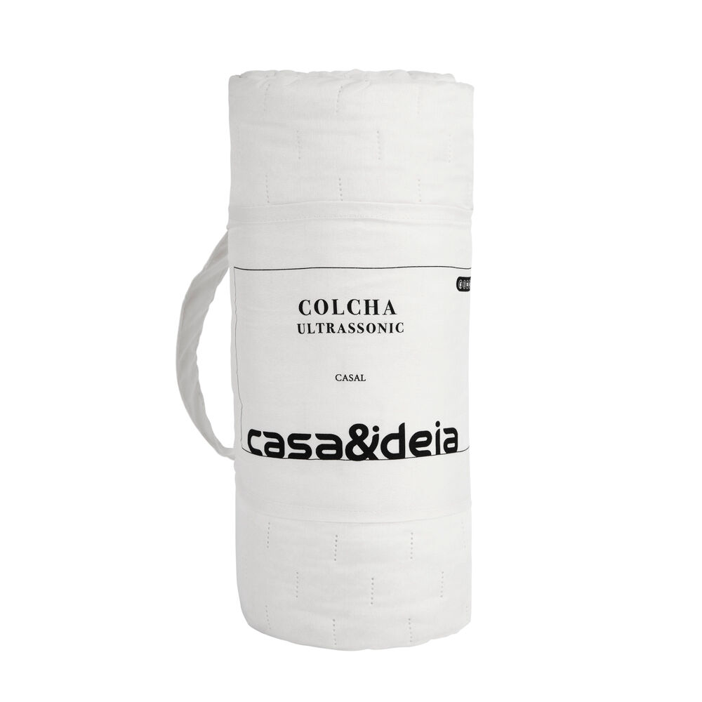 Colcha Casal 2,20m x 2,40m Ultra Off White Diagonal