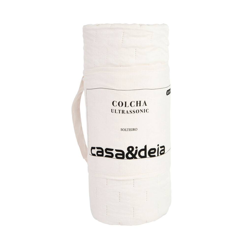 Colcha Solteiro 1,60m x 2,40m Ultra Off White Diagonal