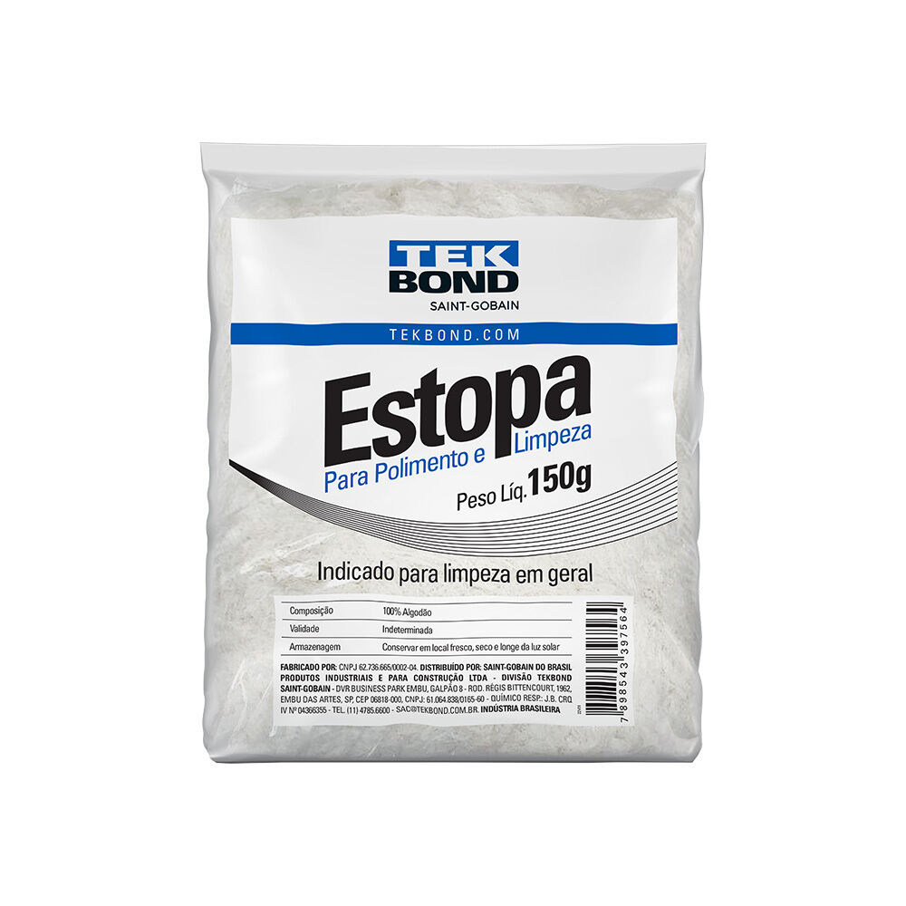 Estopa Limpeza Branco 150g Tekbond