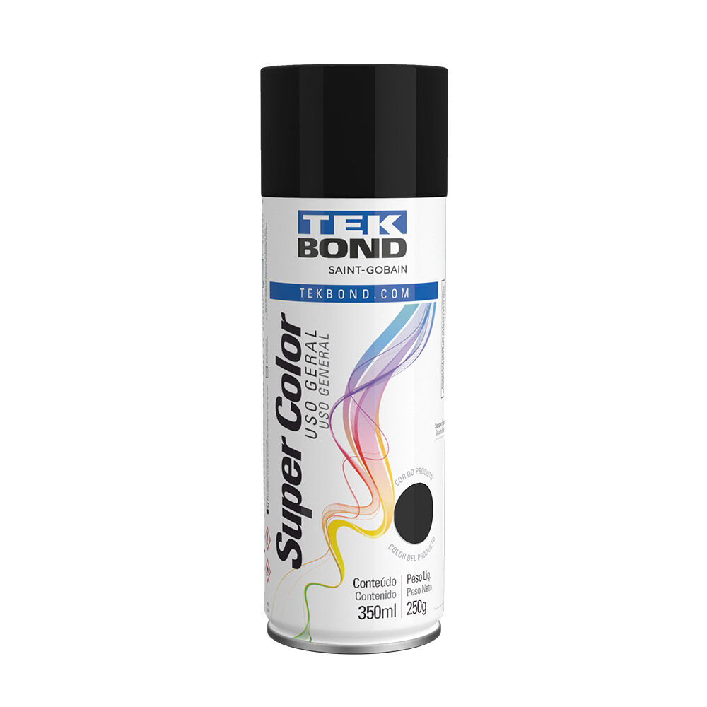 Tinta Spray Fosco Preto 350ml Tekbond