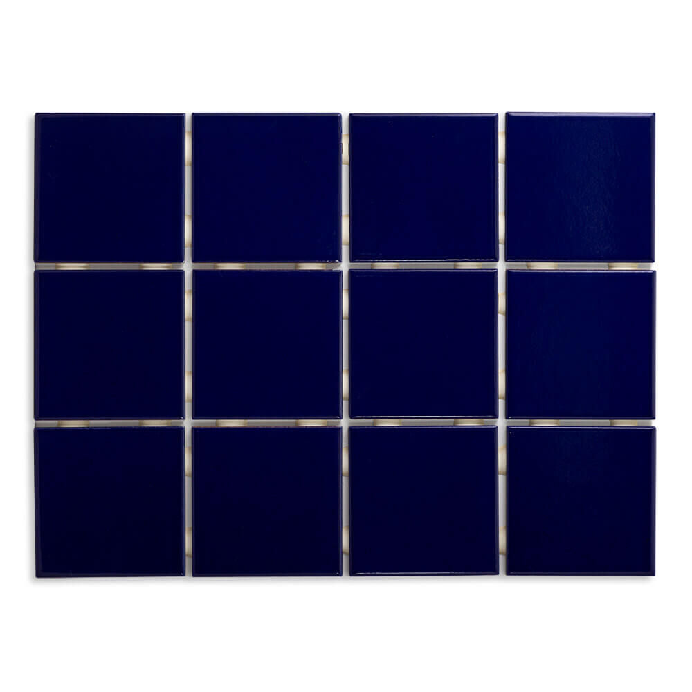 Revestimento Parede Azul Cobalto Bold Brilhante 10x10cm Strufaldi