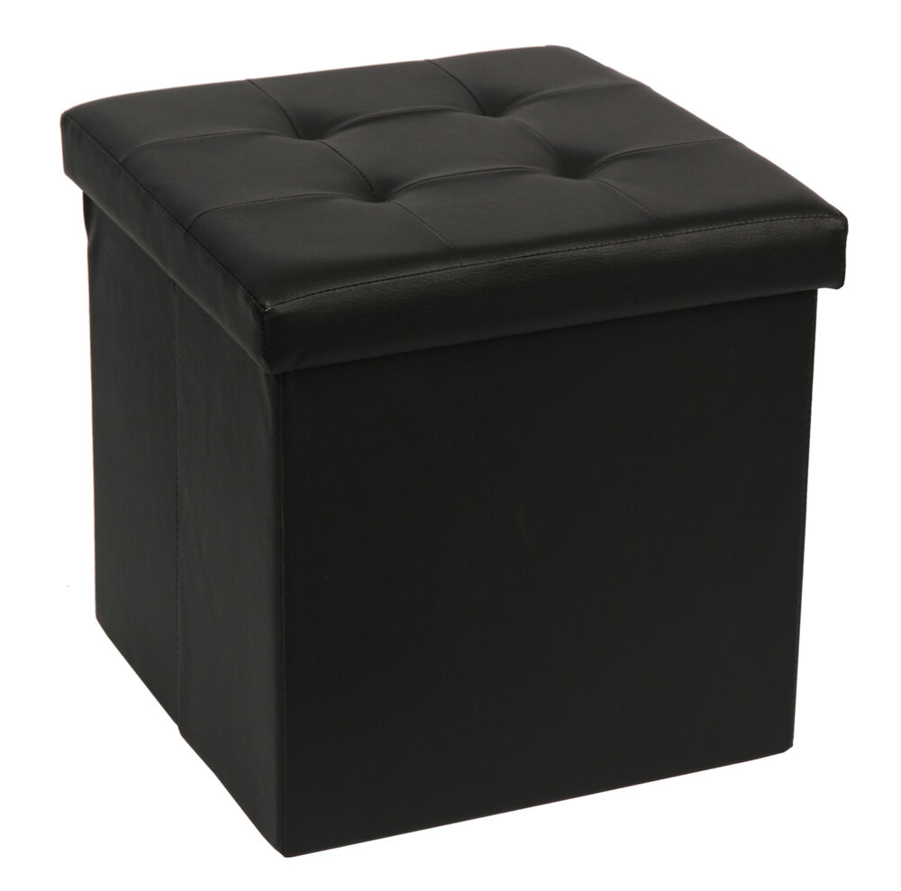 Puff Courino Preto 38x38 Diagonal