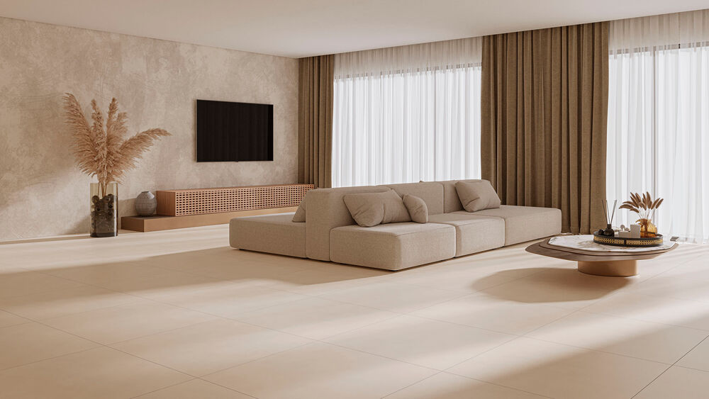 Piso Cerâmico Urban Greige Retificado Acetinado 75,5x75,5cm Incopisos