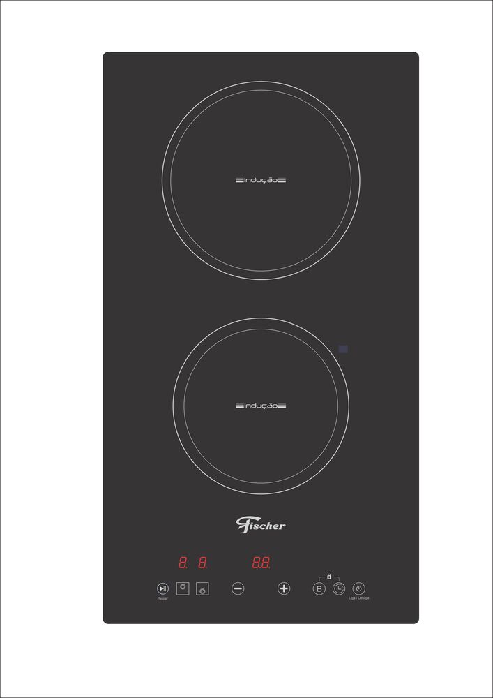 Cooktop Indução 2 Bocas Vidro Embutir Preto 220v Fischer