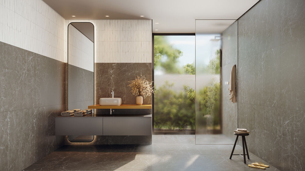 Porcelanato 87,7x87,7cm Toronto BW Natural Marrom Retificado Extra Ceusa