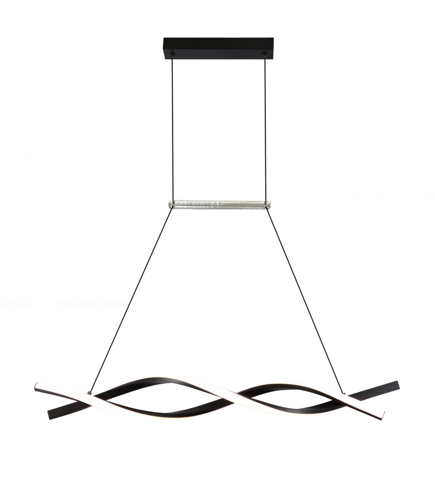 Pendente LED Wave 25W 3000K Preto Bivolt Vitralux