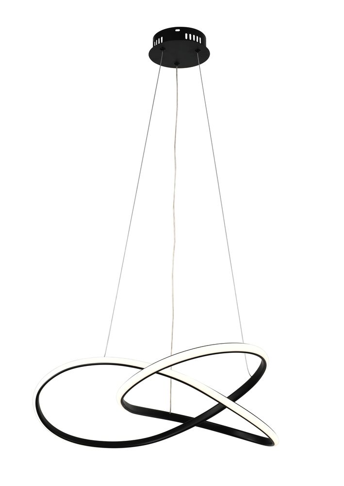 Pendente LED Orgânico 40W 3000K Preto Bivolt Vitralux