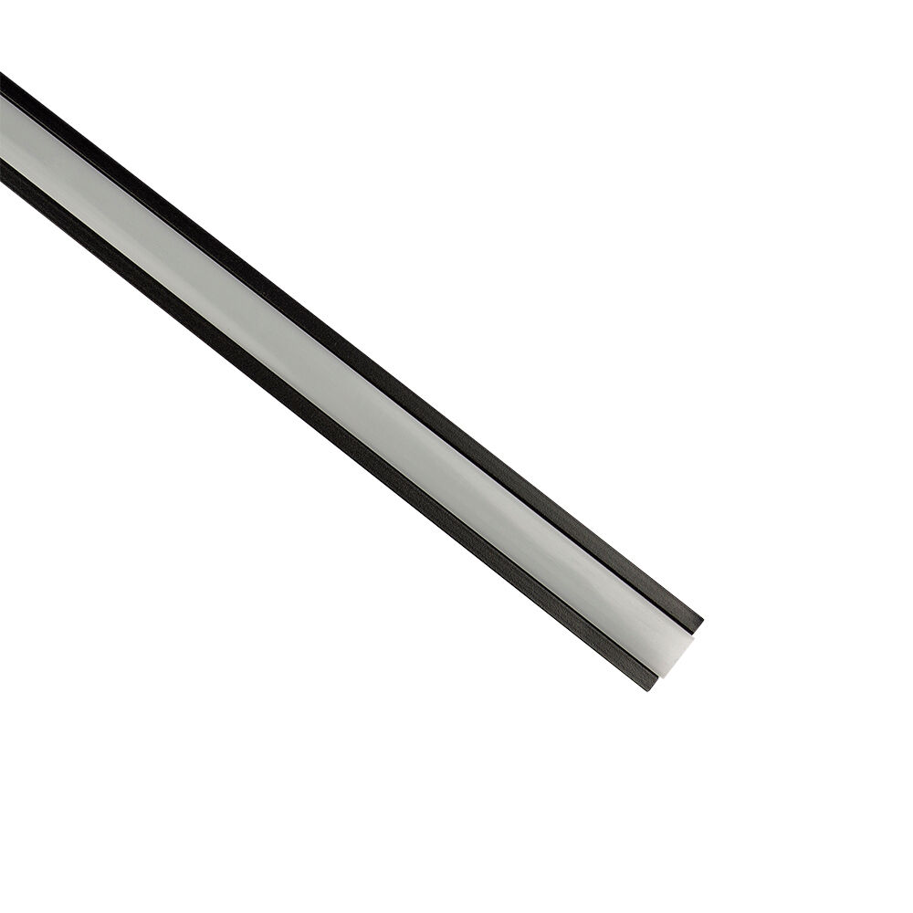 Perfil de Alumínio para Fita de LED Embutir 2M Preto Vitralux