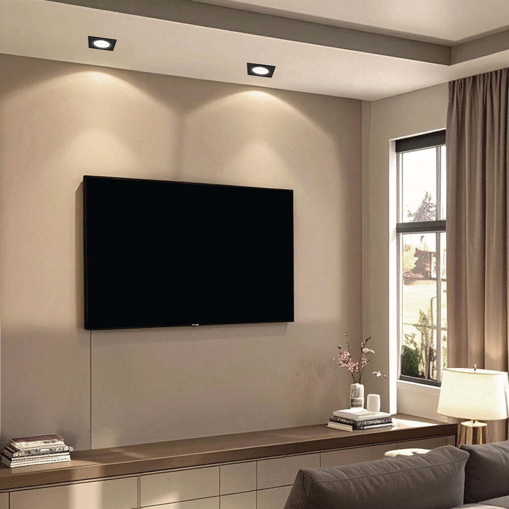 Spot LED Embutir Quadrado 5W Preto 4000K Bivolt Vitralux