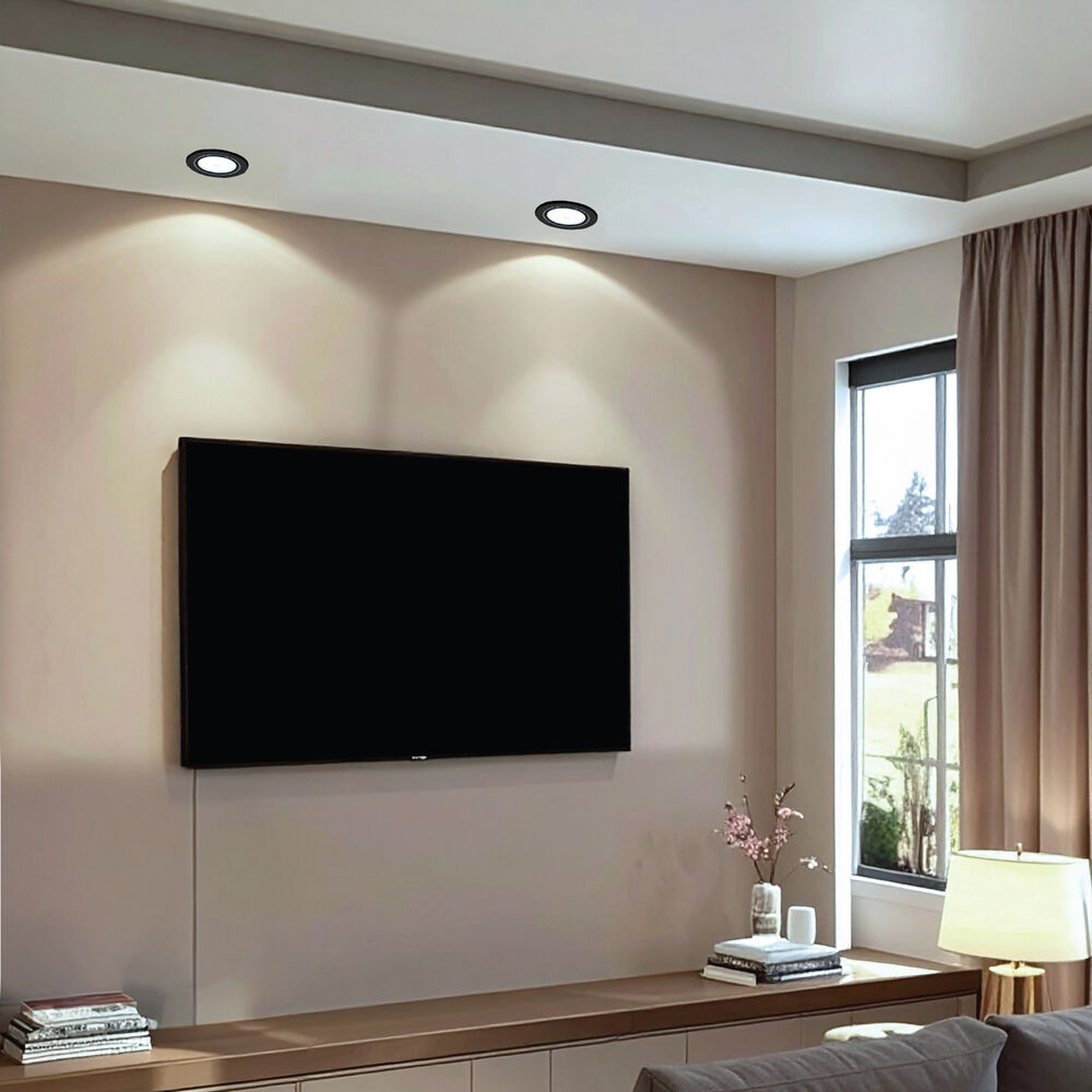 Spot LED Embutir Redondo 5W Preto 6500K Bivolt Vitralux