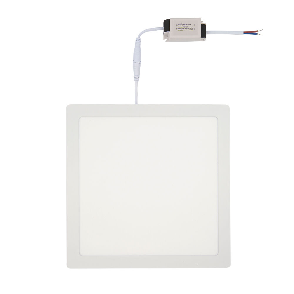 Painel LED Embutir Quadrado 24W Branco 4000K Bivolt Vitralux