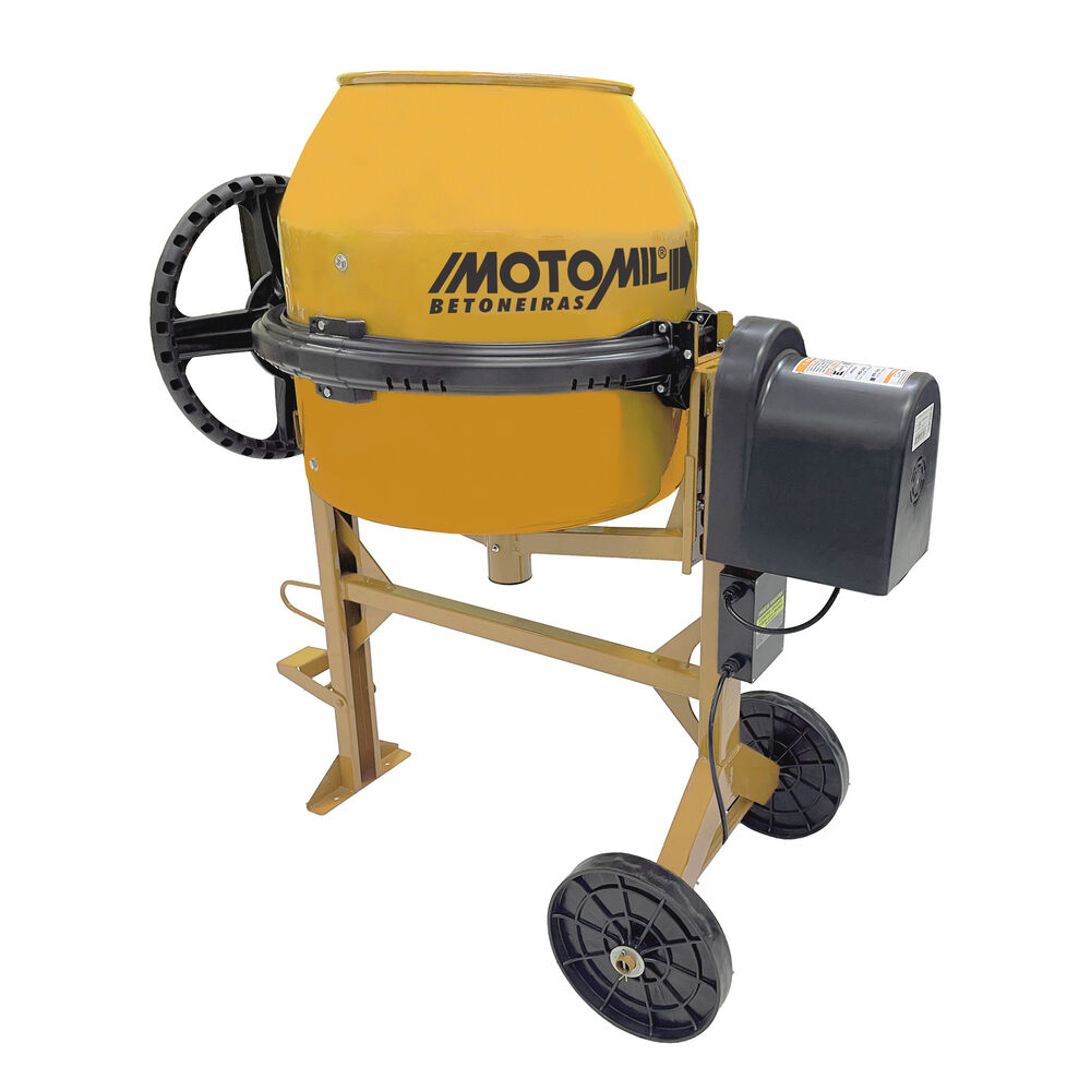 Betoneira C/motor 150l C/ Chave Mb-150l Amarelo 127V Garthen/Motomil