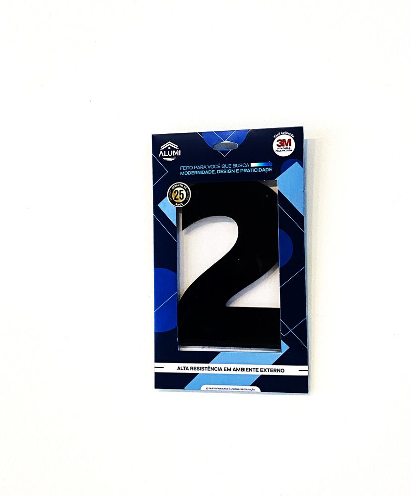 Numero Residencia 13cm Acm 2 Preto Kami Acrilicos