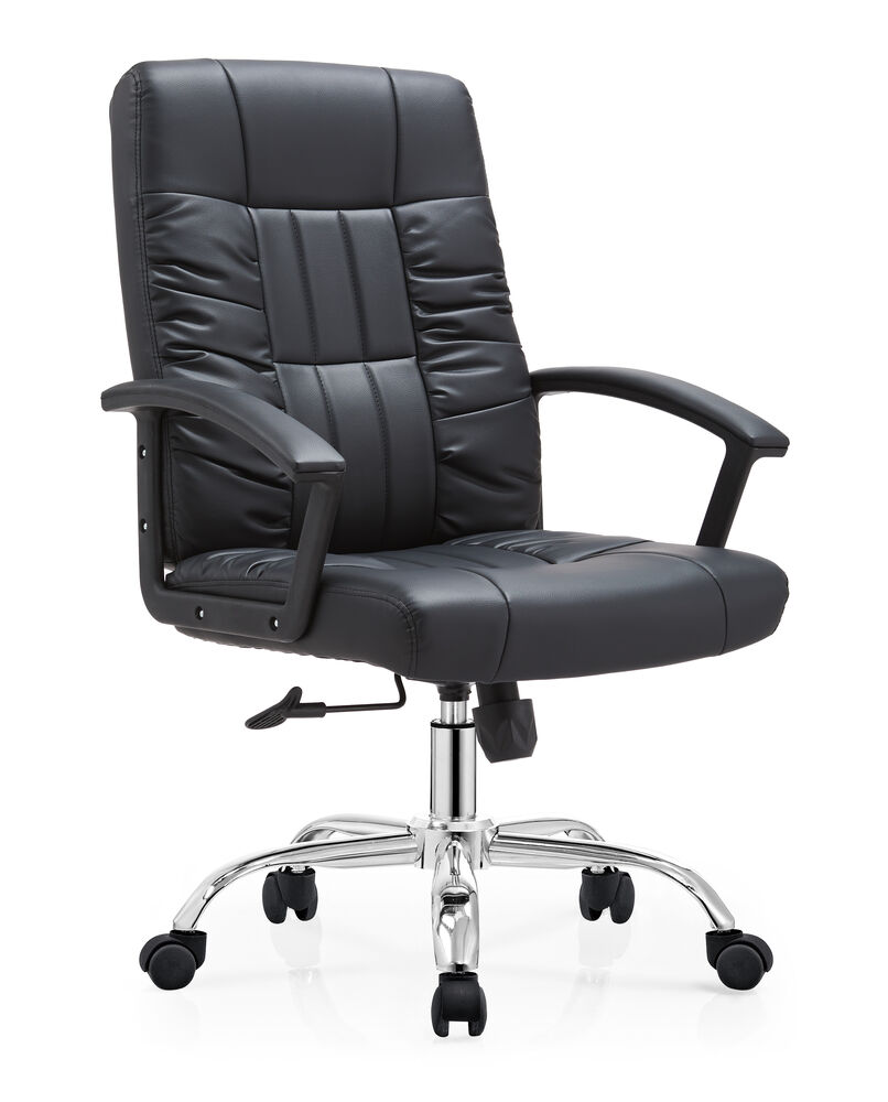 Cadeira de Escritório com Braços Hera Preto Diagonal