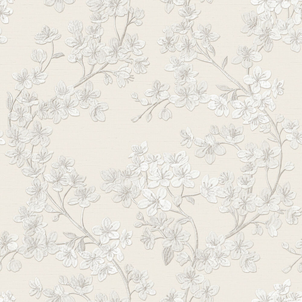 Papel Parede Non Woven Floral Neutro Interno 53cmx10m Tokfix