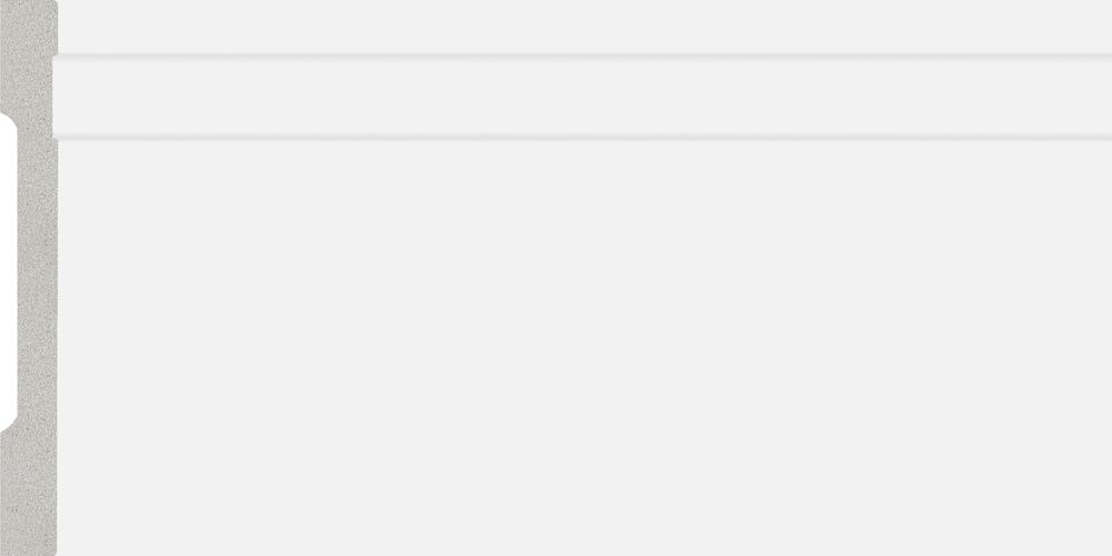 Rodapé com Friso Branco 2,40m x 10cm Málaga