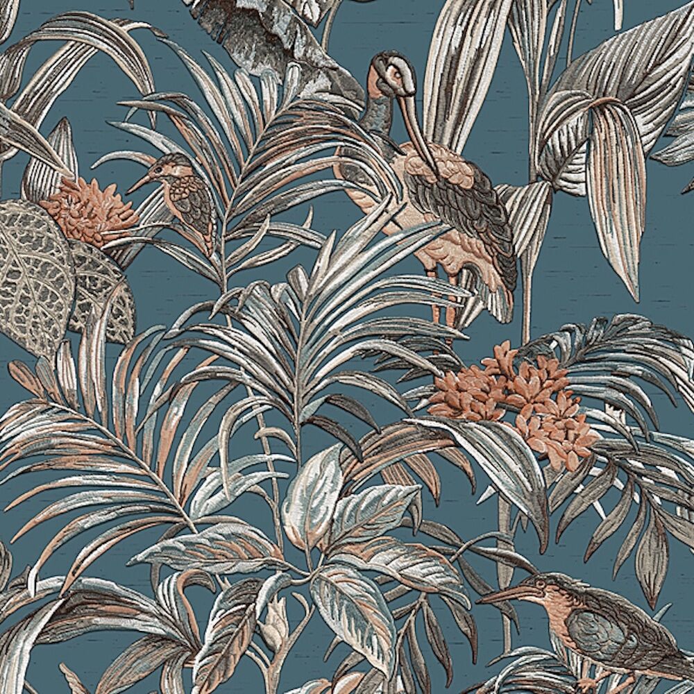 Papel Parede Birds Tnt Verde 52cmx10m Tokfix