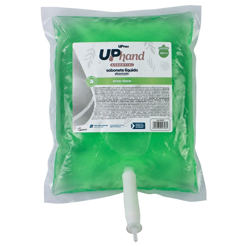 Sabonete Líquido Up Hand Essential Verde 800ml Goedert