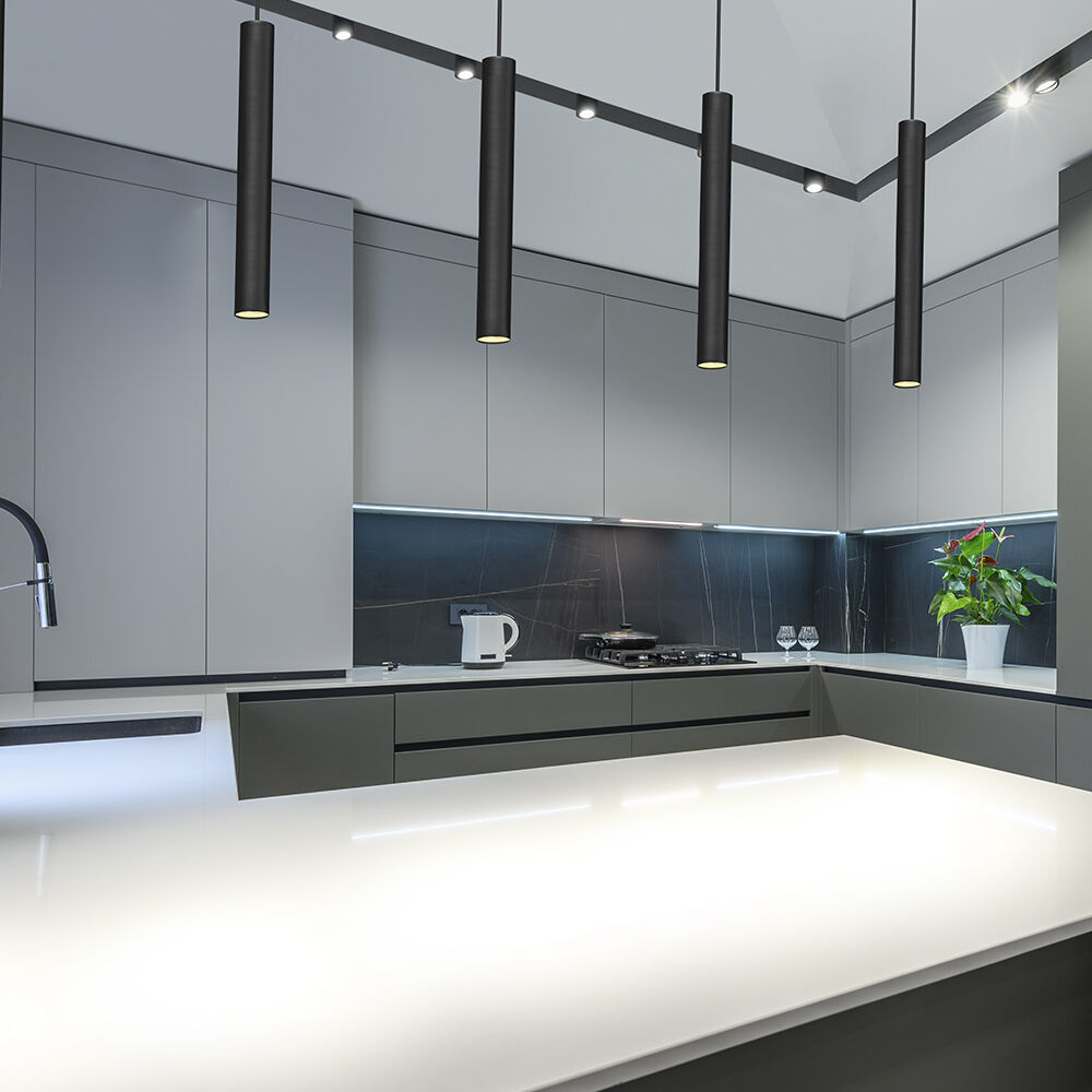 Pendente Tabli 40cm Mr11 Preto Bivolt Taschibra