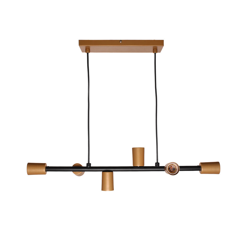 Pendente Metalico 6xe27 Buds Ouro Bivolt Taschibra