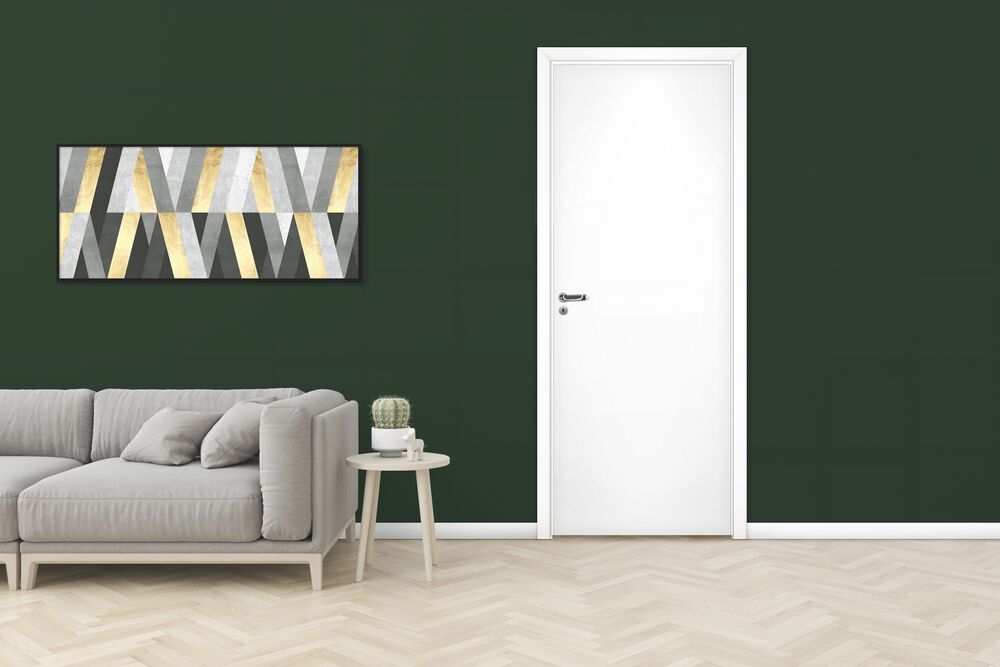 Kit Porta 2,10M X 60CM M14 a M21 Direta e Esquerda UV Lisa Branca Interna Pinhal