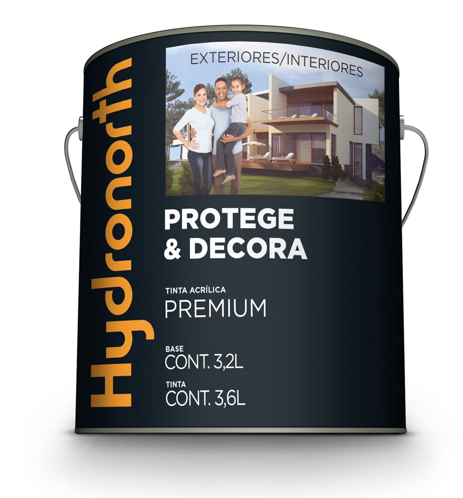 Tinta Acrilica 3,6L Protege e Decora Branco Acetinado Hydronorth