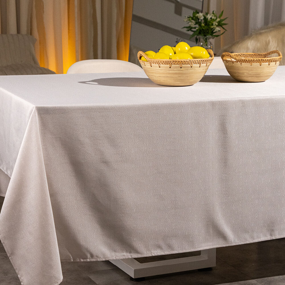 Toalha de Mesa 1,50M X 1,50M Versatile Elinor Natural Copa e Cia