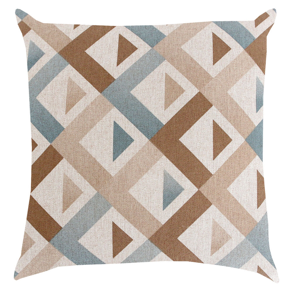 Almofada 43x43cm Trieste Azul Médio Diagonal