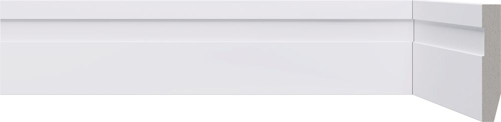 Rodapé Poliestireno 2,20M X 5CM X 8Mm Friso Branco Santa Luzia