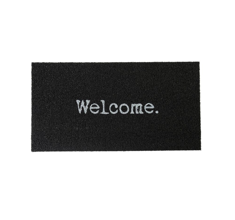 Capacho Vinil Máquina de Escrever Preto 40x75cm Kapazi